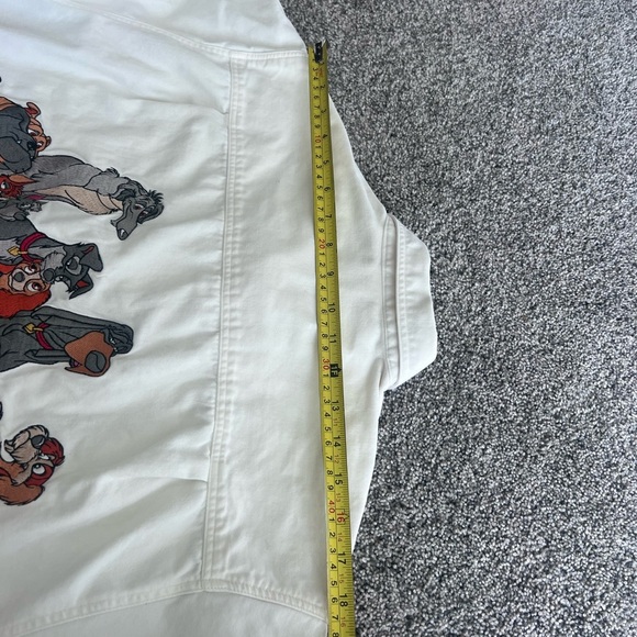 Vintage Disney Store Lady & The Tramp Ivory Button Down Embroidered Shirt Large - Picture 9 of 11